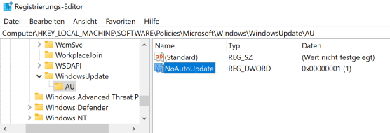 Update registry deaktivieren Update registry deaktivieren