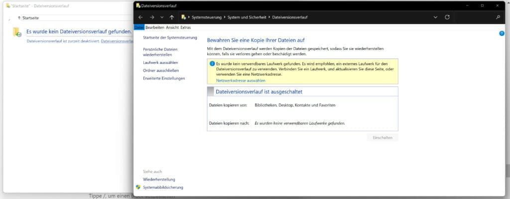 55 Dateiversionsverlauf FileHistory 55 Dateiversionsverlauf FileHistory