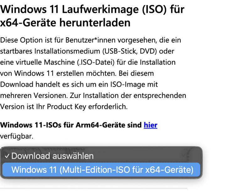 Windows 11 ISO download for x64 devices