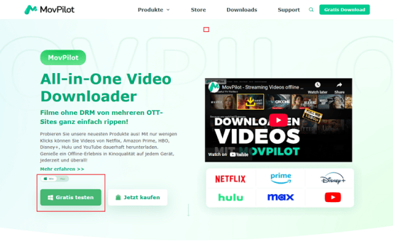 All-in-One Video Downloader für verschiedene OTT-Plattformen.
