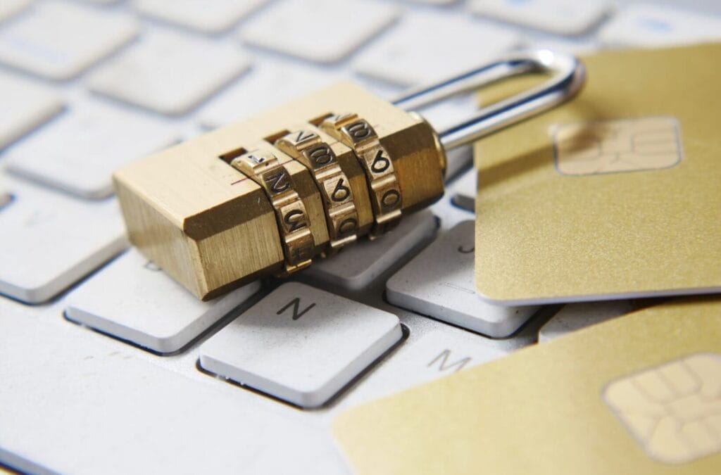 Lock on keypad for data security and protection