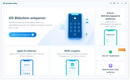 iOS-Bildschirm entsperren, Apple ID entfernen, MDM umgehen.